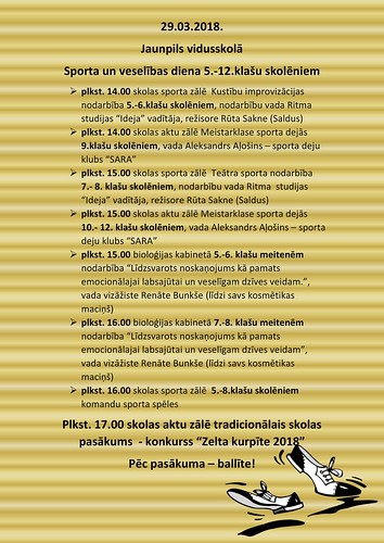 29.03.2018. Sporta un veselības diena 5. 12.klašu skolēniem