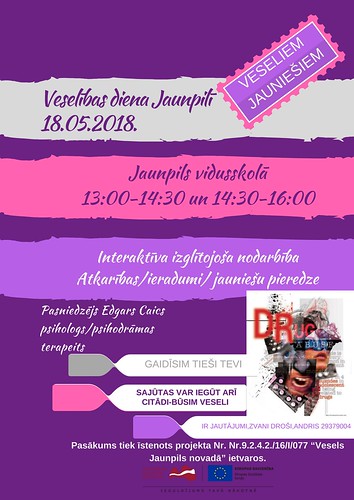 Veselības diena Jaunpilī 18. maijā jauniešiem